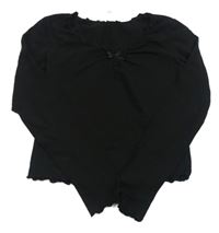 Černé crop triko H&M