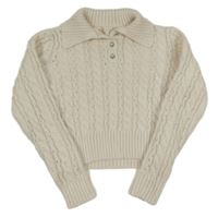 Bílý vzorovaný crop svetr Primark