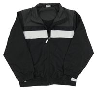 Černo-šedo-bílá šusťáková sportovní funkční bunda Crane