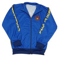 Modrá sportovní propínací mikina s fotbalistou 