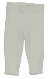 Bílé žebrované legíny Lupilu