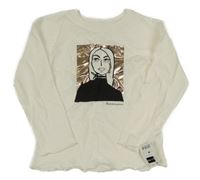 Nové - smetanové triko s dívkou dunnes