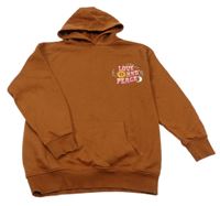 Hnědá mikina s potiskem a kapucí Matalan