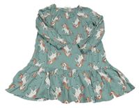 Zelené šaty s jednorožci H&M
