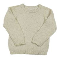 Smetanový melírovaný svetr 