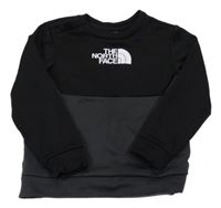 Černo-šedá sportovní funkční mikina s logem The North Face