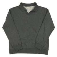 Tmavošedá mikina s límečkem H&M