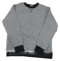 Černo-šedá melírovaná mikina H&M