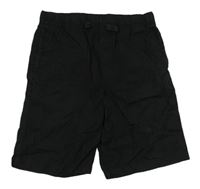Černé plátěné kraťasy H&M
