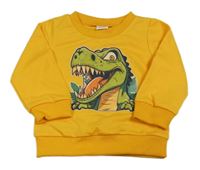 Žlutá mikina s dinem 