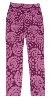 Fialovo-růžové batikované sportovní legíny Dunnes Stores