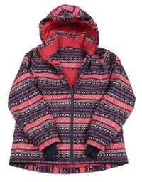 Fialovo-růžová lyžařská bunda s kapucí Crivit