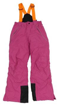 Fuchsiové šusťákové laclové funkční oteplovačky Crane