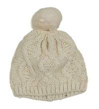 Bílá třpytivá čepice s bambulí George