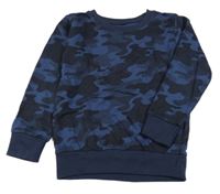 Tmavomodro-černá army mikina 