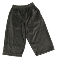 Šedé žebrované plyšové tepláky Next