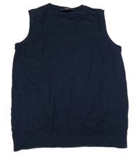 Tmavomodrá svetrová vesta Next