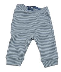 Světlemodro-bílé pruhované tepláky George