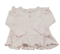 Světlerůžová žebrovaná tunika 