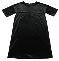 Černé sametové třpytivé šaty Primark