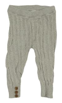 Světlešedé pletené vzorované tepláky Matalan