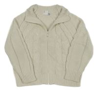 Bílý vzorovaný svetr H&M