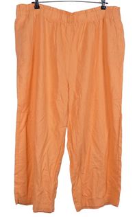 Dámské oranžové lněné culottes kalhoty zn. Papaya 