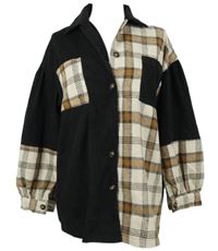 Dámská černo-kostkovaná košilová bunda Shein 