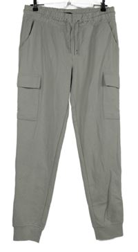 Pánské béžové cargo tepláky s kapsami F&F