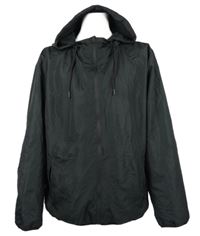 Pánská černá šusťáková jarní bunda s kapucí Primark 