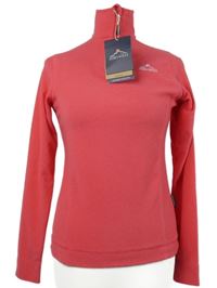 Nové - Dámská růžová proužkovaná fleecová funkční mikina se stojáčkem Portwest 