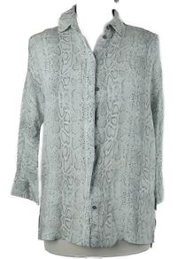 Dámská šedá vzorovaná hedvábná halenka Marccain 