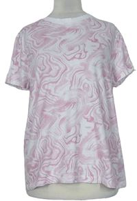 Dámské růžovo-bílé batikové tričko Primark 