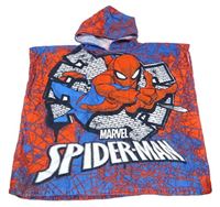 Modro-červené froté osuškové pončo se Spider-manem a kapucí zn. Marvel