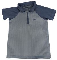 Bílo-černo-šedé vzorované polo tričko Matalan