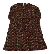 Černé květinové šaty Zara