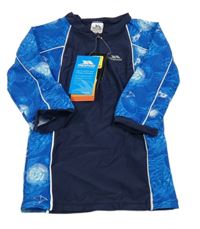 Nové- Tmavomodro-modré UV triko s meduzami Trespass