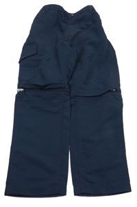 Tmavomodré šusťákové outdoorové kalhoty s odepínacími nohavicemi Regatta