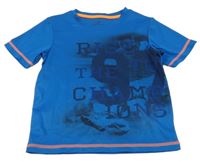 Tmavomodré sportovní tričko s nápisy Topolino