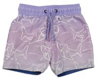 Fialové šusťákové plážové kraťasy F&F