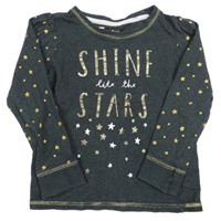 Šedé triko s hvězdami Tu