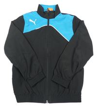 Černo-modrá sportovní šusťáková bunda s logem Puma