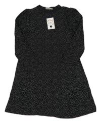 Nové - Černé puntíkované šaty Matalan