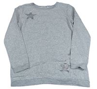 Šedá melírovaná mikina s hvězdami H&M