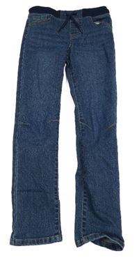 Tmavomodré skinny rifle s úpletový pasem Denim Co.