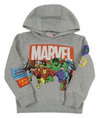 Šedá mikina s kapucí - Avengers Marvel