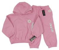 Nové - 2set - Růžová tepláková souzprava s kytičkou Dunnes
