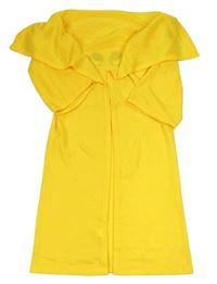 Žlutá fleecová televizní deka s kapsou se smajlíkem