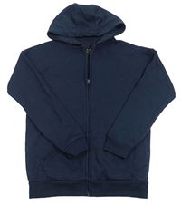 Tmavomodrá propínací mikina s kapucí PRIMARK