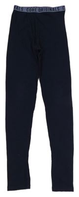 Tmavomodré spodní kalhoty s nápisy C&A